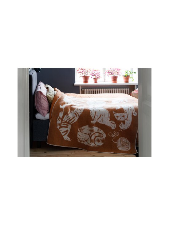 Lapuan Kankurit - Kissanpäivät vilnas pleds 130 x 180 cm - 8 COGNAC-WHITE | Stockmann - photo 4