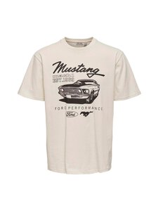 Only & Sons - OnsFord t-paita - WHISPER WHITE PRINT:FORD PERFORMANCE COFFEE BEAN | Stockmann
