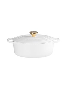 Le Creuset - Signature Oval čuguna katls 27 cm - WHITE | Stockmann