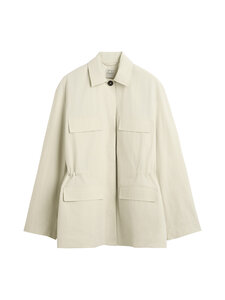 TOTEME - Collared Drawstring -takki - 302 OYSTER | Stockmann