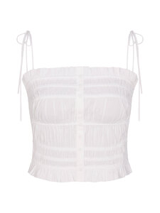 SKIMS - Poplin Apparel Ruffle Cami -toppi - SNOW | Stockmann