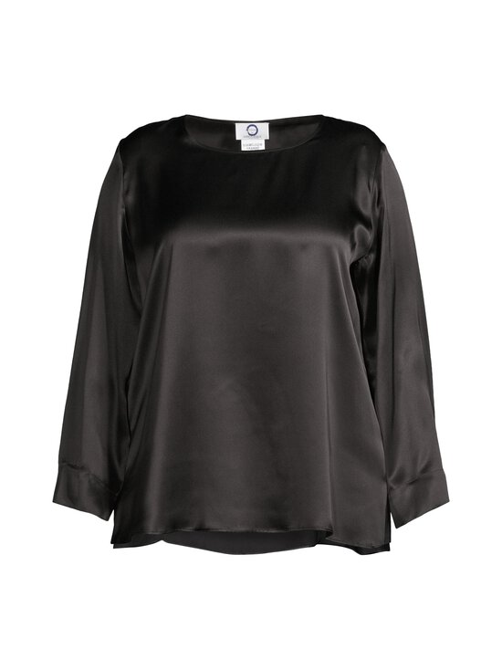 Marina Rinaldi - Faraday-silkkisatiinipusero - 013 MARRONE FUMO | Stockmann - photo 1