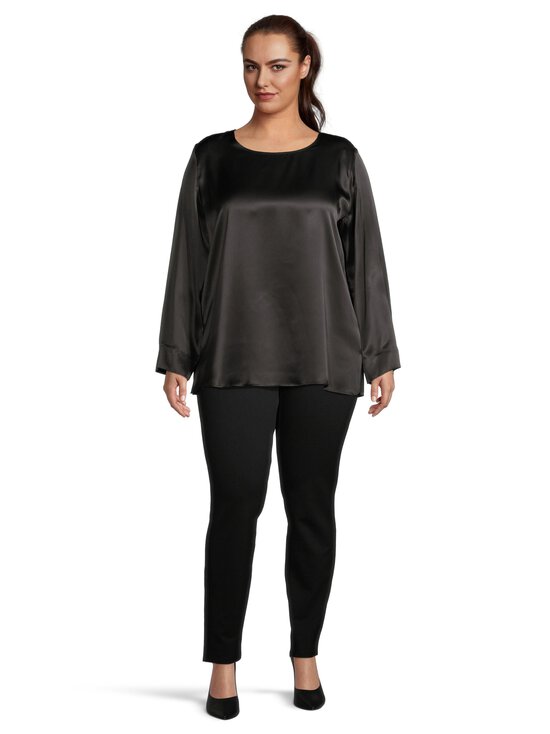 Marina Rinaldi - Faraday-silkkisatiinipusero - 013 MARRONE FUMO | Stockmann - photo 2