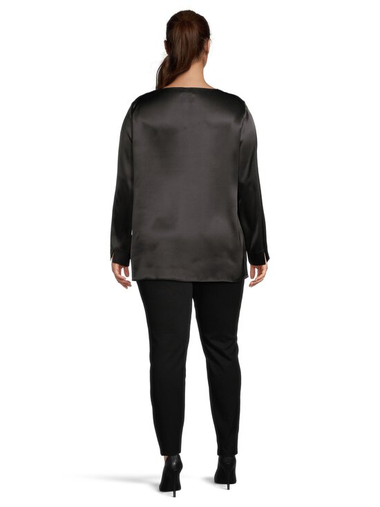 Marina Rinaldi - Faraday-silkkisatiinipusero - 013 MARRONE FUMO | Stockmann - photo 3