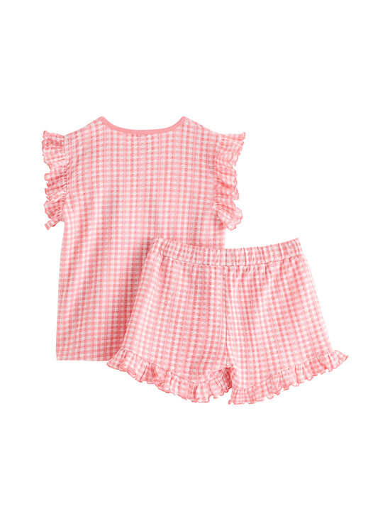 Lindex - Gingham Set pidžamas krekls un šorti - 1030 PINK | Stockmann - photo 2