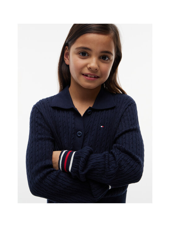 Tommy Hilfiger - Polo Collar Rib -neuletakki - C1G DARK NIGHT NAVY | Stockmann - photo 5