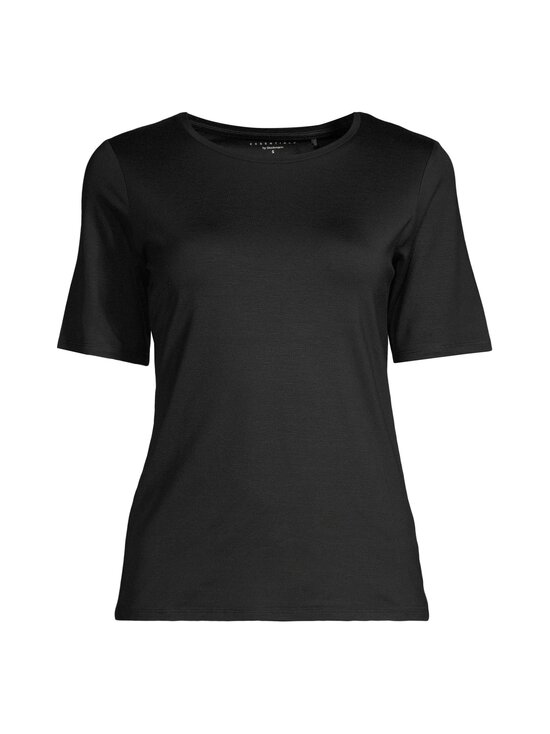 ESSENTIALS by Stockmann - Jade O-neck T-krekls - BLACK | Stockmann - photo 1