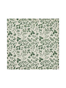 Casa Stockmann - Natal-lautasliina - NATURAL LINEN/GREEN COMBO | Stockmann