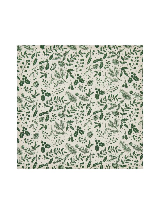 Casa Stockmann - Natal-lautasliina - NATURAL LINEN/GREEN COMBO | Stockmann - photo 1