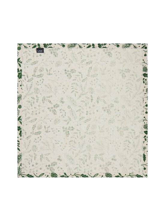 Casa Stockmann - Natal-lautasliina - NATURAL LINEN/GREEN COMBO | Stockmann - photo 2