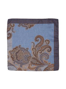 Amanda Christensen - Pocket Square Silk Half Paisley -taskuliina - 400 BLUE | Stockmann