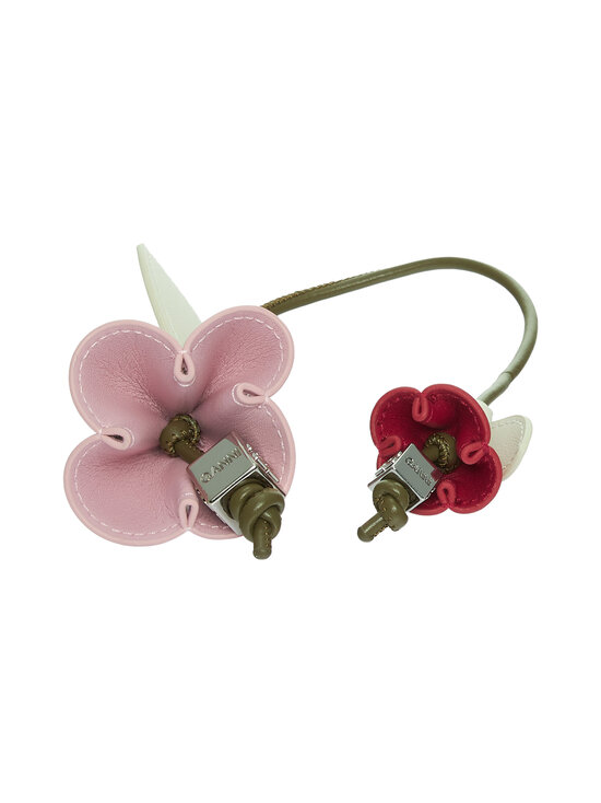 Ganni - Flower Leather -laukkukoru - MILITARY OLIVE | Stockmann - photo 2