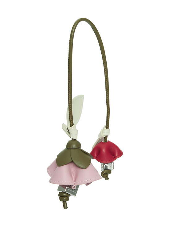 Ganni - Flower Leather -laukkukoru - MILITARY OLIVE | Stockmann - photo 3