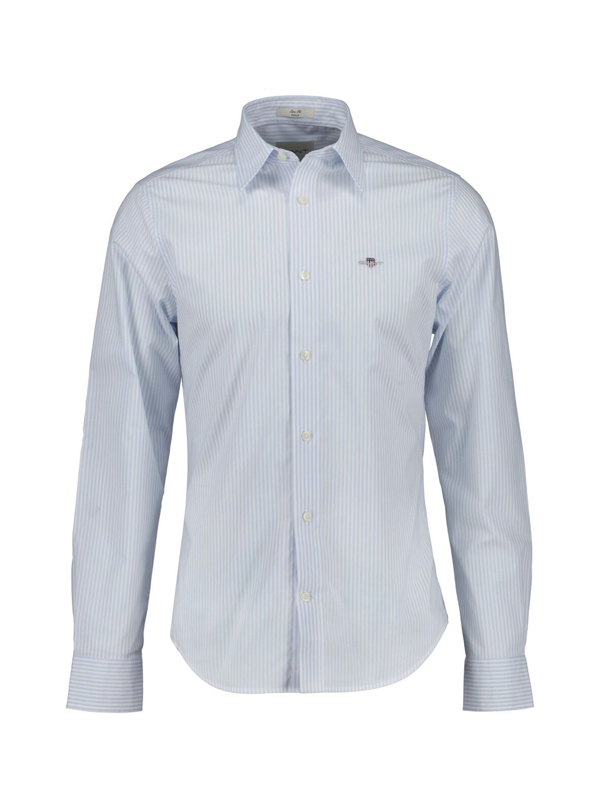 Slim Stretch Striped -popliinikauluspaita