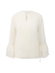Comma - Chiffon Bluse Mit Volant -pusero - 120 WHITE | Stockmann