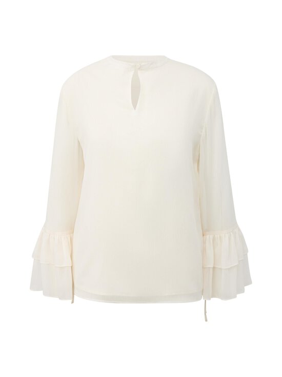 Comma - Chiffon Bluse Mit Volant -pusero - 120 WHITE | Stockmann - photo 1