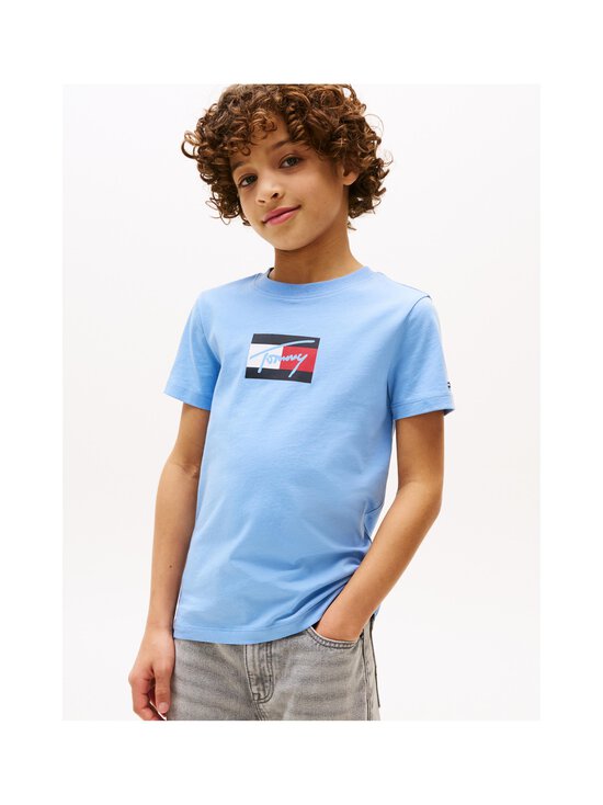Tommy Hilfiger - Tommy Script Flag t-paita - C14 CLOUDY BLUE - photo 4 Tommy Hilfiger - Tommy Script Flag t-paita - C14 CLOUDY BLUE | Stockmann - photo 4