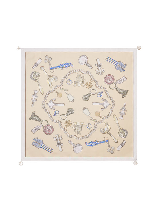 Tory Burch - Rattles zīda lakats - 250 RATTLES NECKERCHIEF NEUTRAL | Stockmann - photo 1