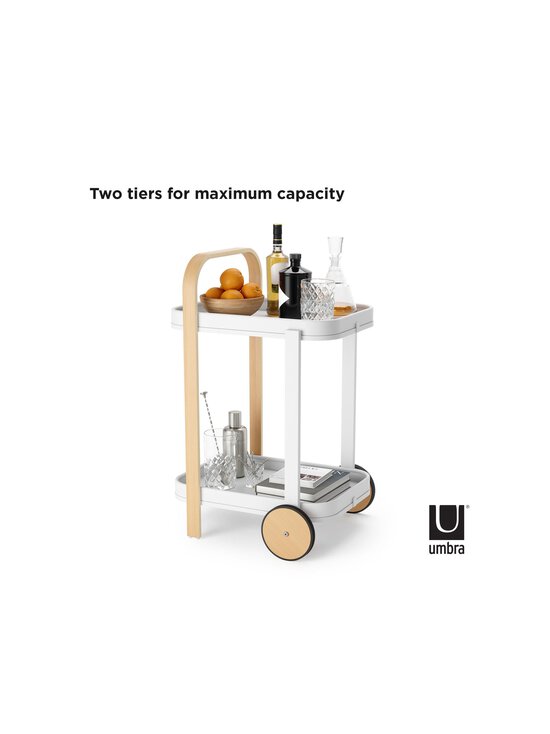 Umbra - Bellwood -tarjoiluvaunu - WHITE/NATURAL | Stockmann - photo 4