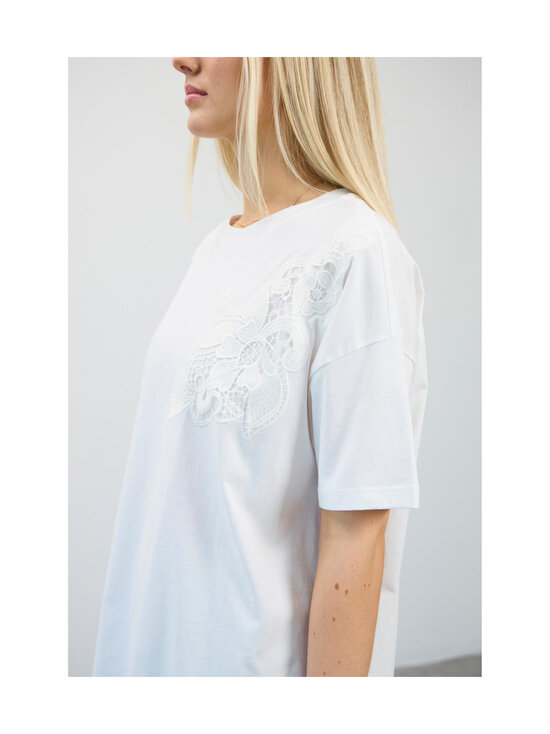 Vila - Vivora Lace Detail t-paita - SNOW WHITE | Stockmann - photo 3