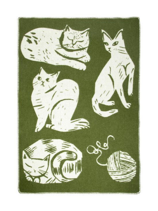 Lapuan Kankurit - Kissanpäivät vilnas pleds 90 x 130 cm - 4 OLIVE-WHITE - photo 1 Lapuan Kankurit - Kissanpäivät vilnas pleds 90 x 130 cm - 4 OLIVE-WHITE | Stockmann - photo 1