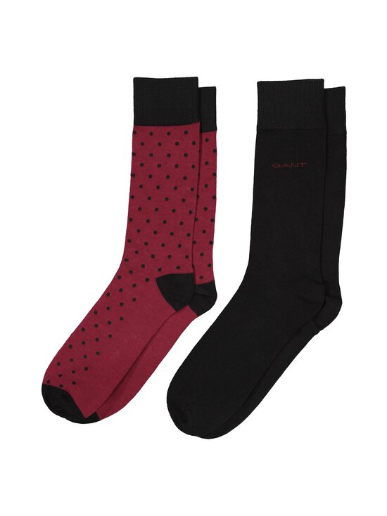 GANT - Pilkulliset ja yksiväriset sukat, 2-pack - 558 RICH WINE | Stockmann - photo 2
