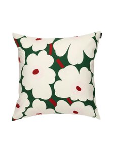 Marimekko - Padjakate Pieni Unikko 50 x 50 cm - 613 D.GREEN, OFF WHITE, L.PINK | Stockmann