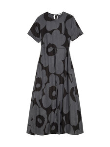 Marimekko - Taipale Unikko -mekko - 590 BLUISH GREY, BLACK | Stockmann