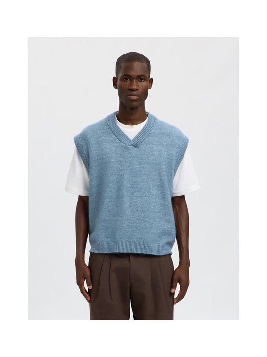 Selected - Kootud vest SlhRai Relaxed - BLUE MIRAGE DETAIL:MELANGE | Stockmann - photo 3