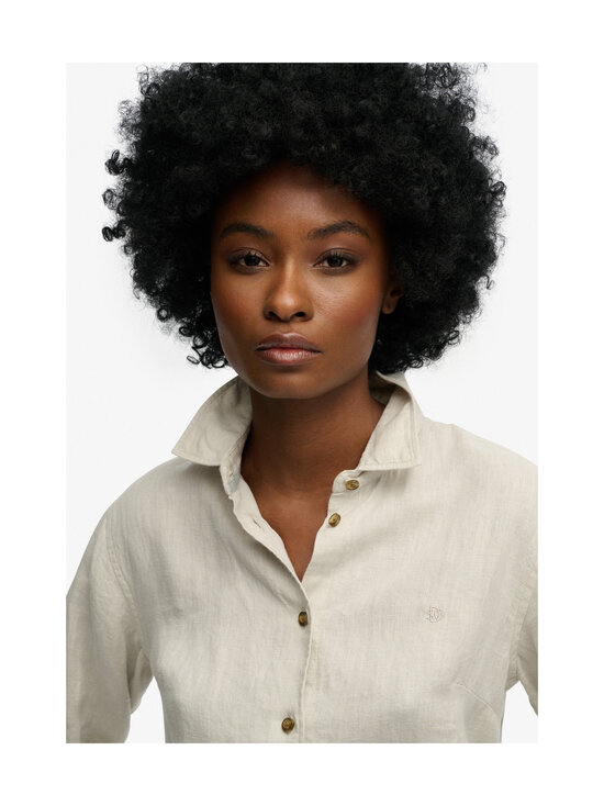 Superdry - Premium Linen Slim -paita - 1LC LIGHT STONE BEIGE | Stockmann - photo 2