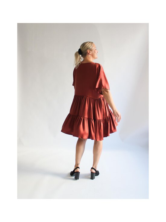 Lili Marleena - Silk Ruffle zīda kleita - BROWN | Stockmann - photo 6