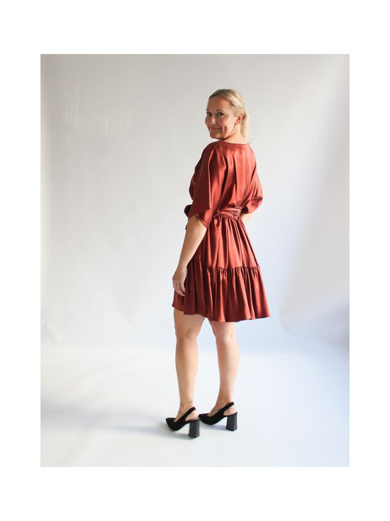 Lili Marleena - Silk Ruffle zīda kleita - BROWN | Stockmann - photo 8