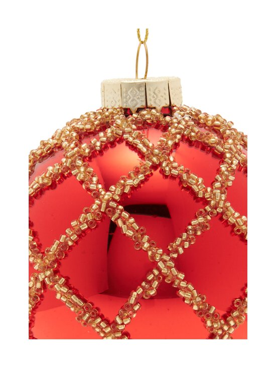 Casa Stockmann - Gold Beads stikla bumba 7,9 cm - RED/GOLD - photo 2 Casa Stockmann - Gold Beads stikla bumba 7,9 cm - RED/GOLD | Stockmann - photo 2