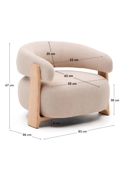 Kave Home - Granite-nojatuoli - BEIGE | Stockmann - photo 10