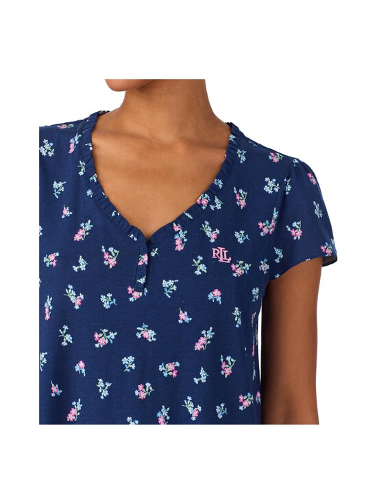 Lauren Ralph Lauren - Flutter Ruffle -yöpaita - 401 NAVY PRT | Stockmann - photo 3