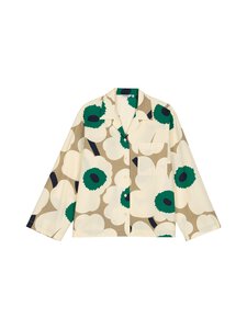 Marimekko - Kuunnelma Unikko -pyjamapaita - 816 BEIGE, KHAKI GREEN, GREEN | Stockmann