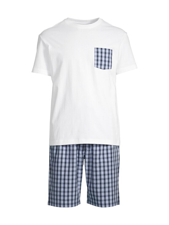 Cap Horn loungewear - Jasper-pyjama 2-osainen - WHITE/ LT. BLUE CHECK | Stockmann - photo 1