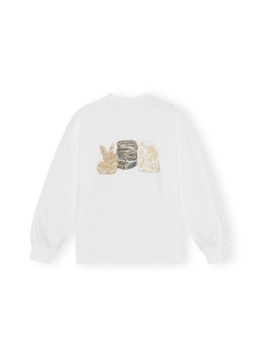 Ganni - Heavy Jersey Animals -trikoopaita - 151 BRIGHT WHITE - photo 2 Ganni - Heavy Jersey Animals -trikoopaita - 151 BRIGHT WHITE | Stockmann - photo 2