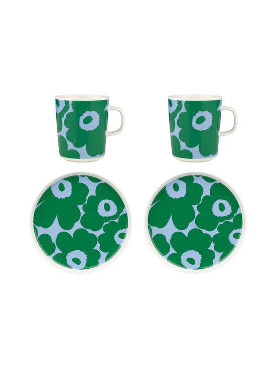 Marimekko - Unikko-aamiaissetti 4 kpl - WHITE, GREEN, LT.BLUE | Stockmann - photo 1