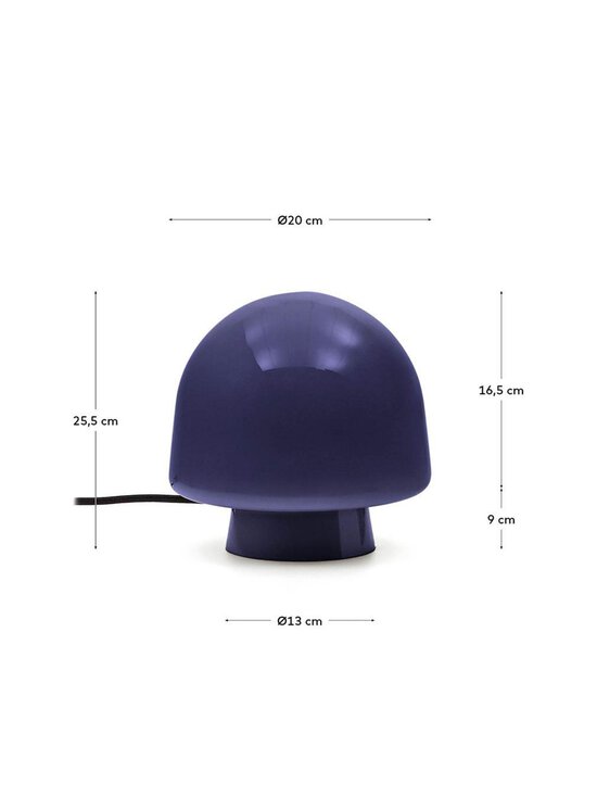 Kave Home - Reig-pöytävalaisin sininen lasi ⌀ 20 cm - BLUE | Stockmann - photo 6