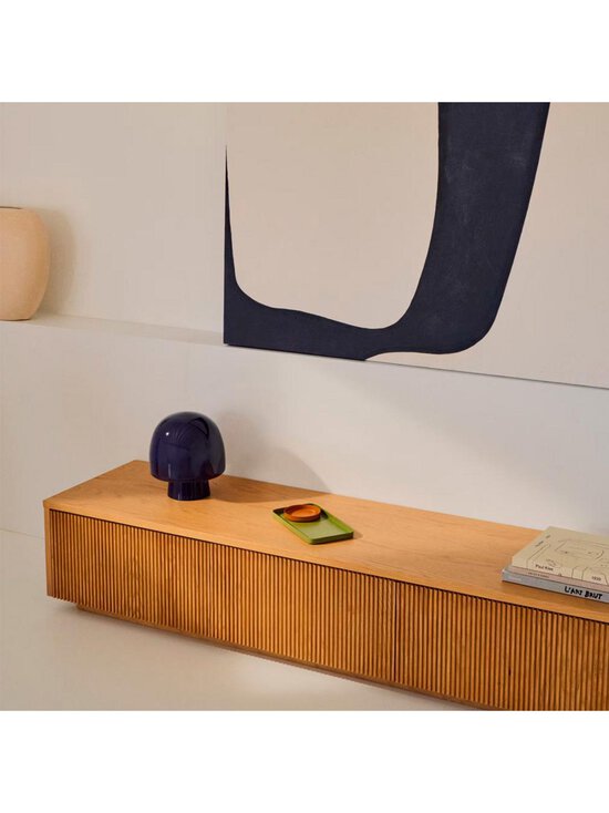 Kave Home - Reig-pöytävalaisin sininen lasi ⌀ 20 cm - BLUE | Stockmann - photo 4