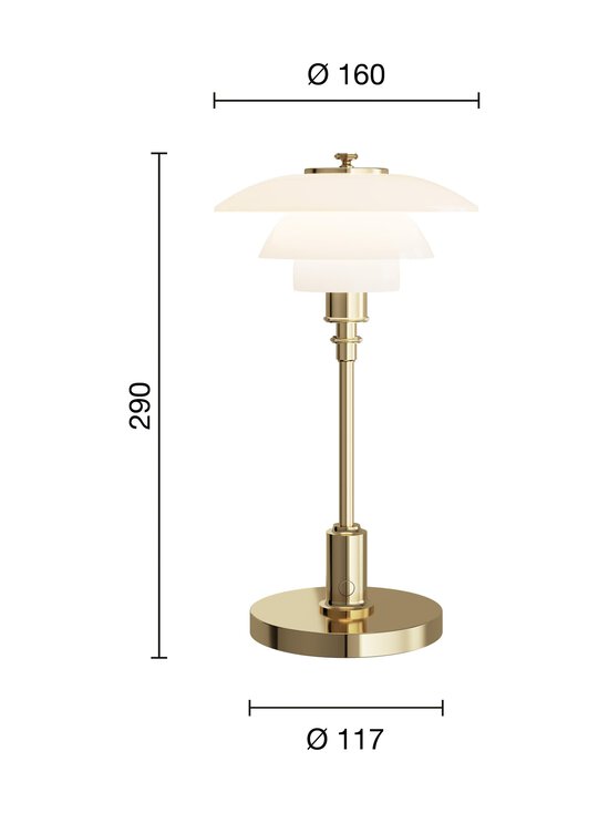 Louis Poulsen - PH 1/1 Portable Brass -kannettava valaisin - BRASS | Stockmann - photo 3