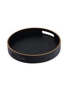 Casa Stockmann - Bando Black - pyöreä tarjotin kädensijoilla - FB-6030-03 MATT WENGUE BLACK | Stockmann