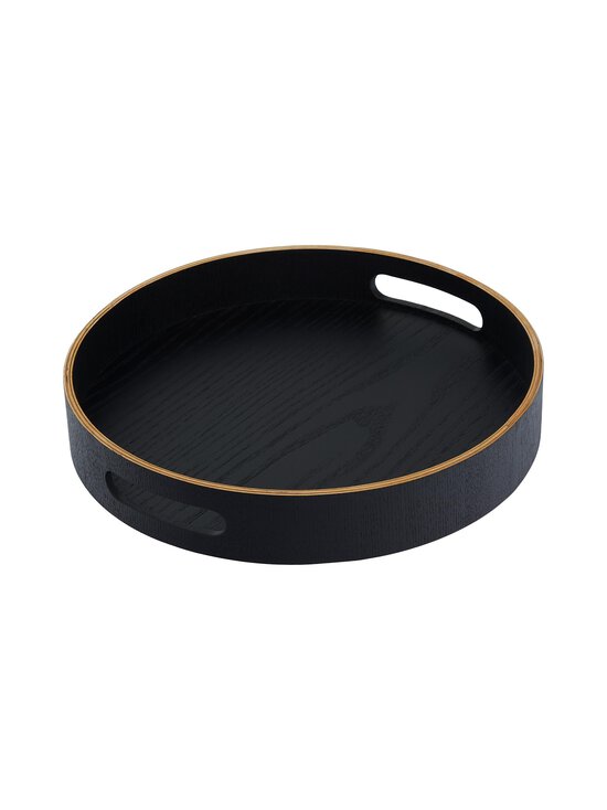 Casa Stockmann - Bando Black - pyöreä tarjotin kädensijoilla - FB-6030-03 MATT WENGUE BLACK | Stockmann - photo 1
