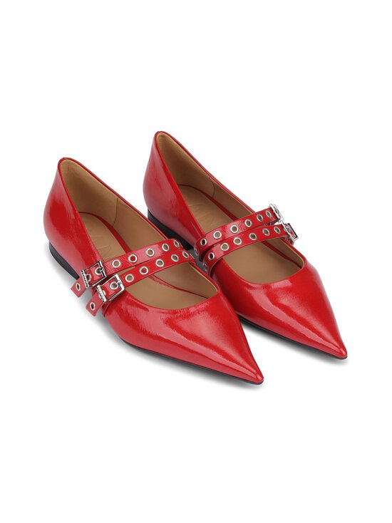 Ganni - Eyelets Naplack -ballerinat - 474 RACING RED - photo 2 Ganni - Eyelets Naplack -ballerinat - 474 RACING RED | Stockmann - photo 2