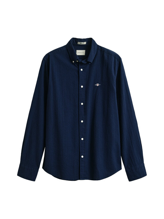 GANT - Seersucker krekls ar apkakli - 409 CLASSIC BLUE | Stockmann - photo 1