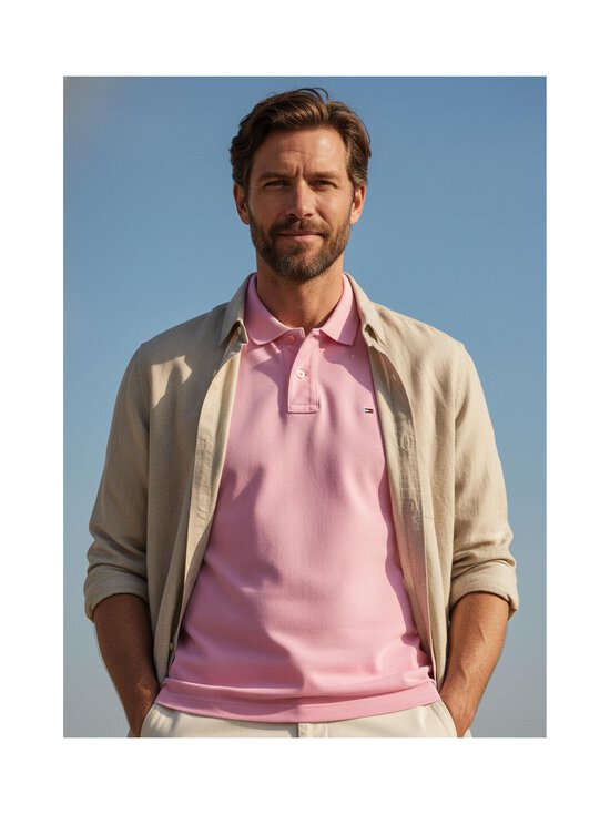 Tommy Jeans - Polosärk Classic Flag Washed - TOU PINK DAISY | Stockmann - photo 6