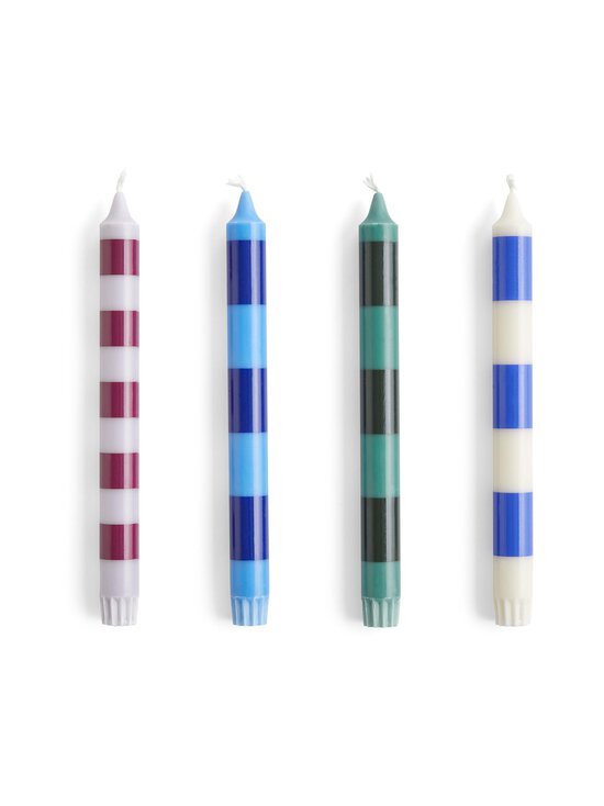 Stripe-kynttilät 4-pack