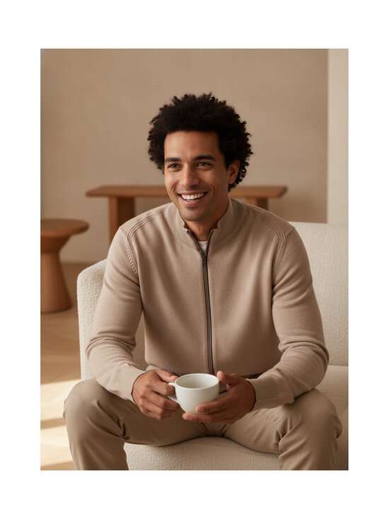 Bugatti - Kardigan Full Zip - 040 BEIGE | Stockmann - photo 3