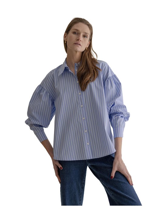 Gauhar Helsinki - Tania Pinstripe -paitapusero - BLUE | Stockmann - photo 1